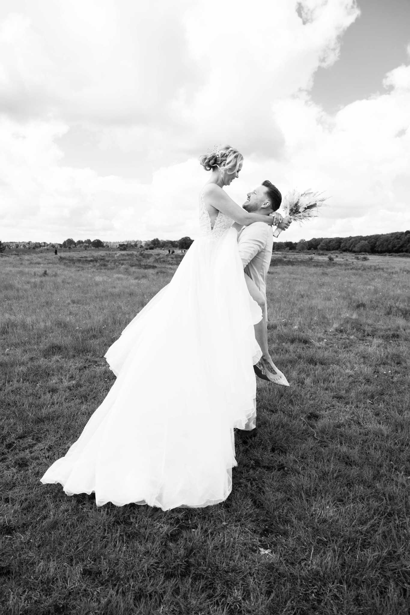 Bryan en Amanda op hun trouwdag